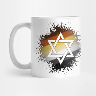 Paint Splatter Gay Bear Pride Star of David Symbol Mug